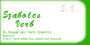 szabolcs verb business card